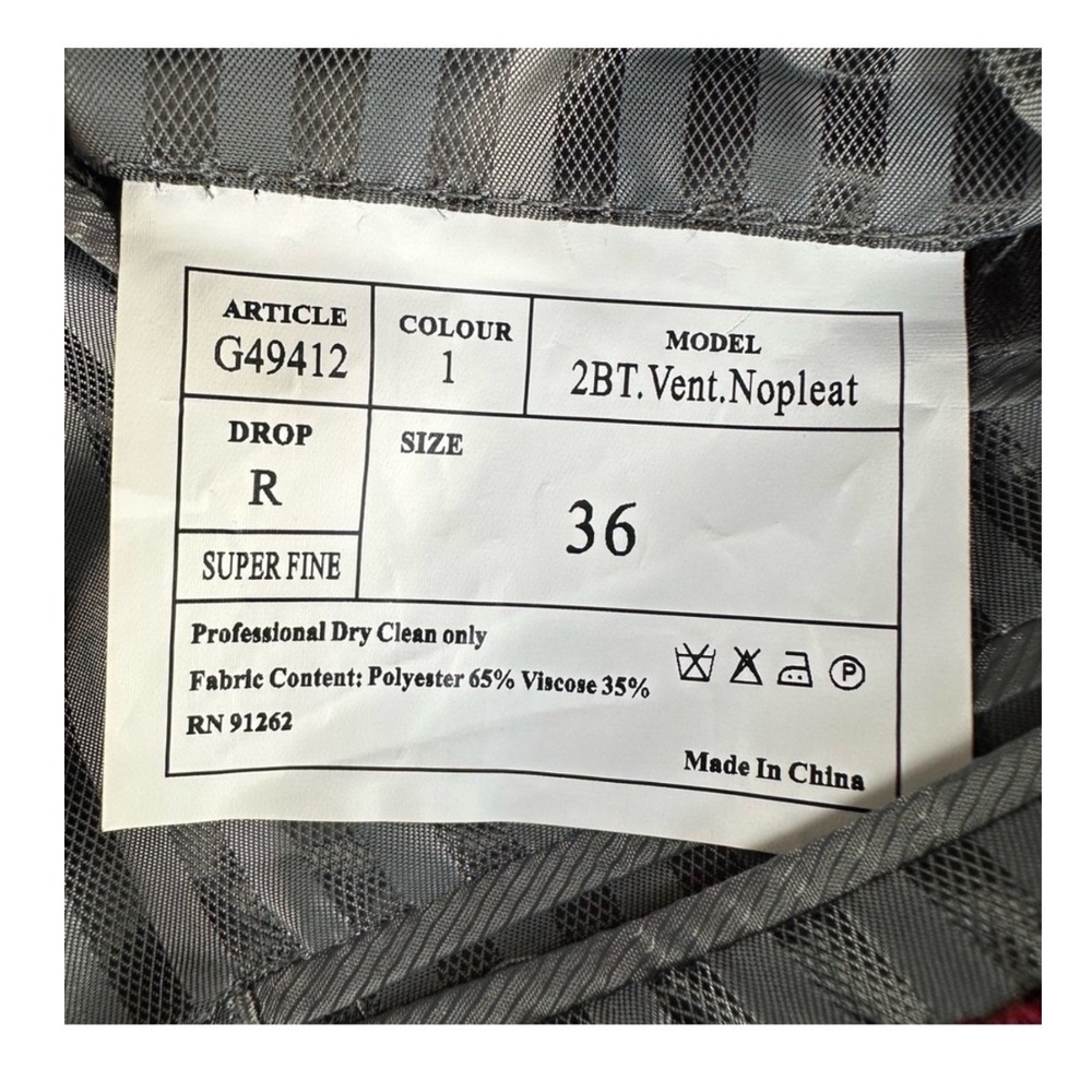 Giorgio Fiorelli Blazer Charcoal Grey 2 Button Single Vent Jacket Business 36R - Picture 6 of 6
